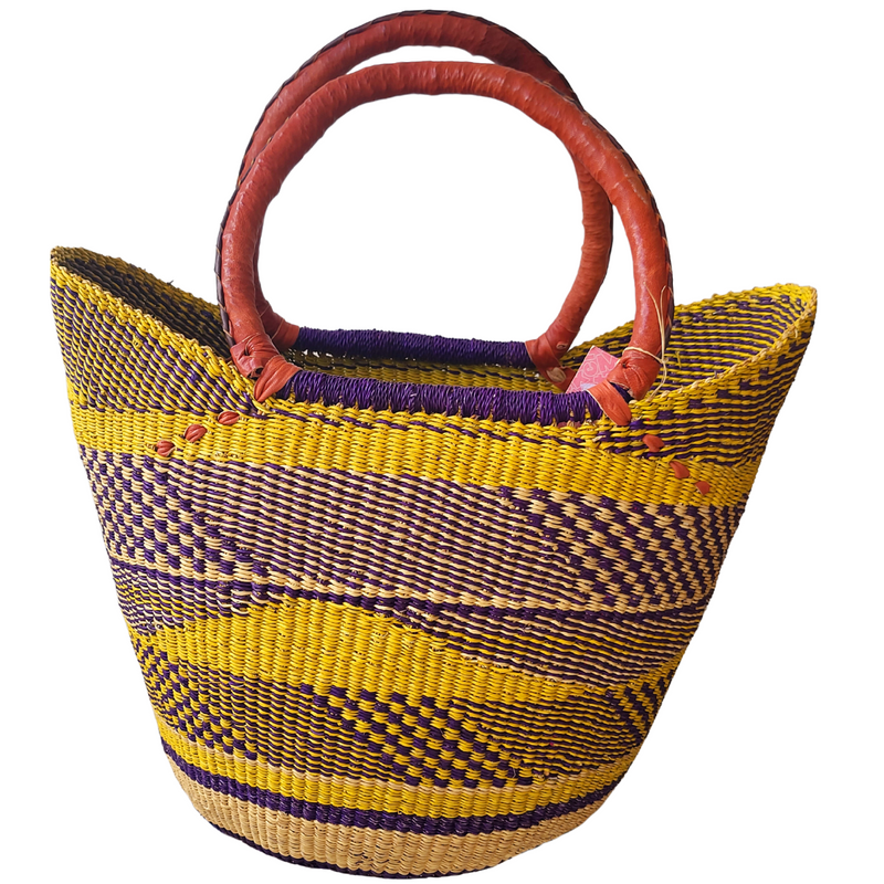 Green Bolga Shopping Basket