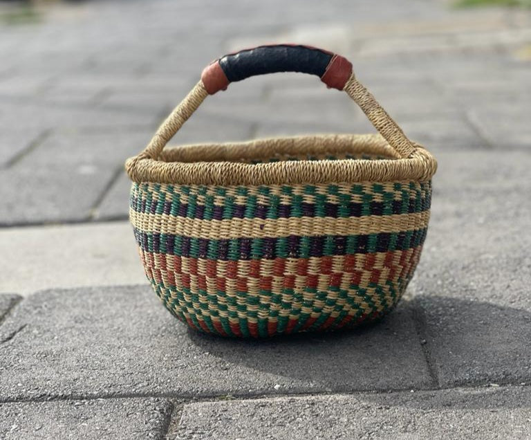 Round Bolga Basket - Small