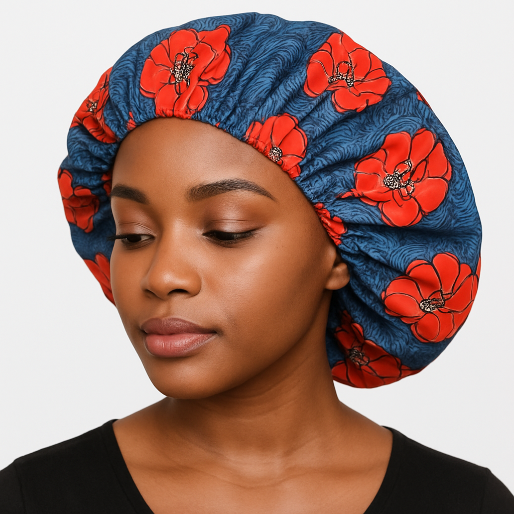 Stylish Satin Bonnet for Women – Silk Lined Sleep Cap, Hair Protection Night Bonnet for Natural Hair, Curly Hair, Braids & Wigs