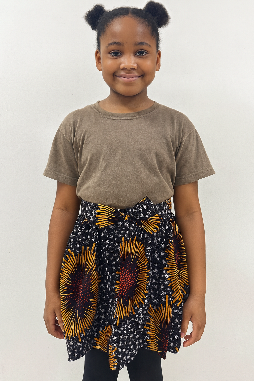 Brown & Gold Ankara Skirt