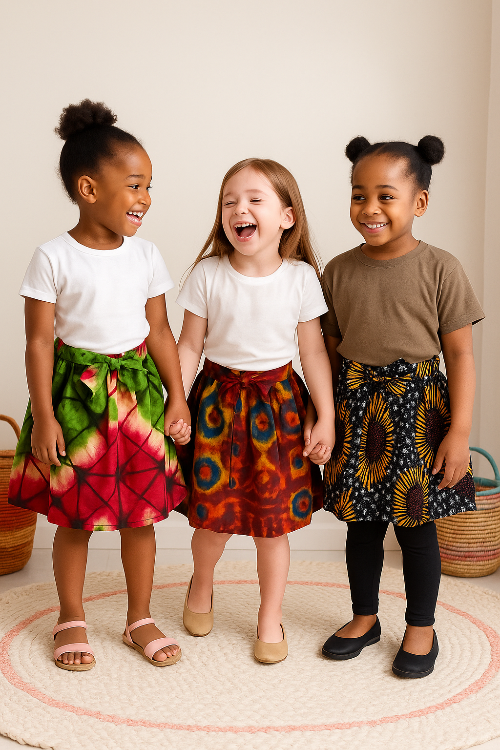 Orange Ankara Skirt