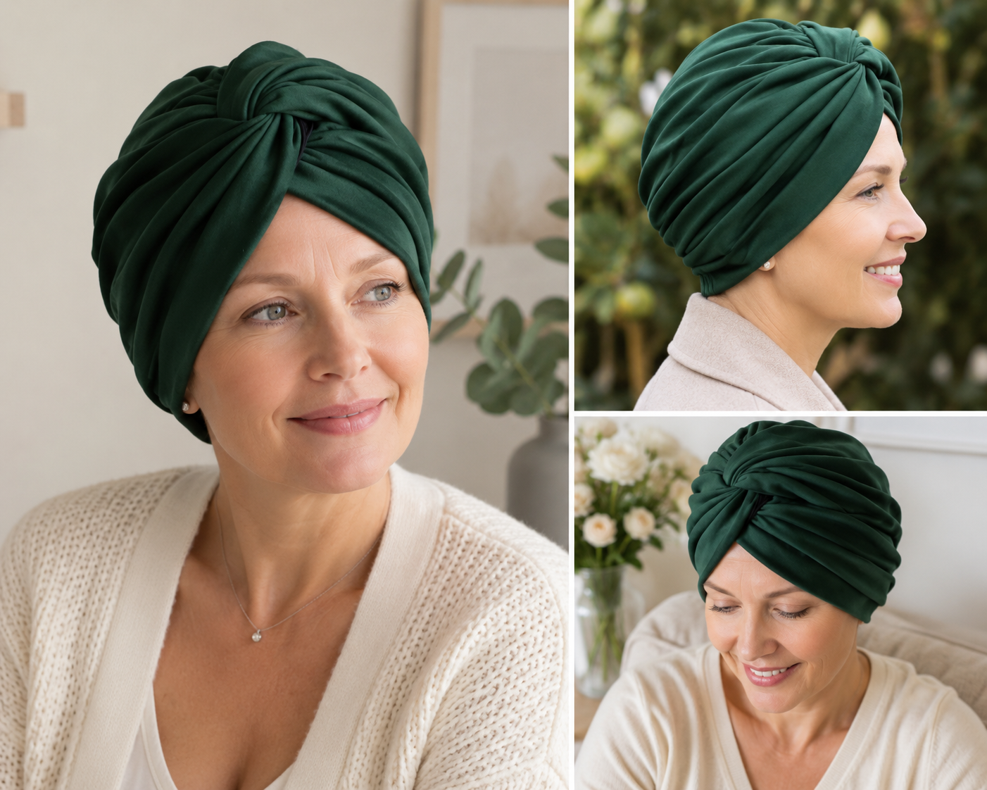 Satin Lined Chemo Headwrap |  Soft Headwear for Hair Loss & Alopecia