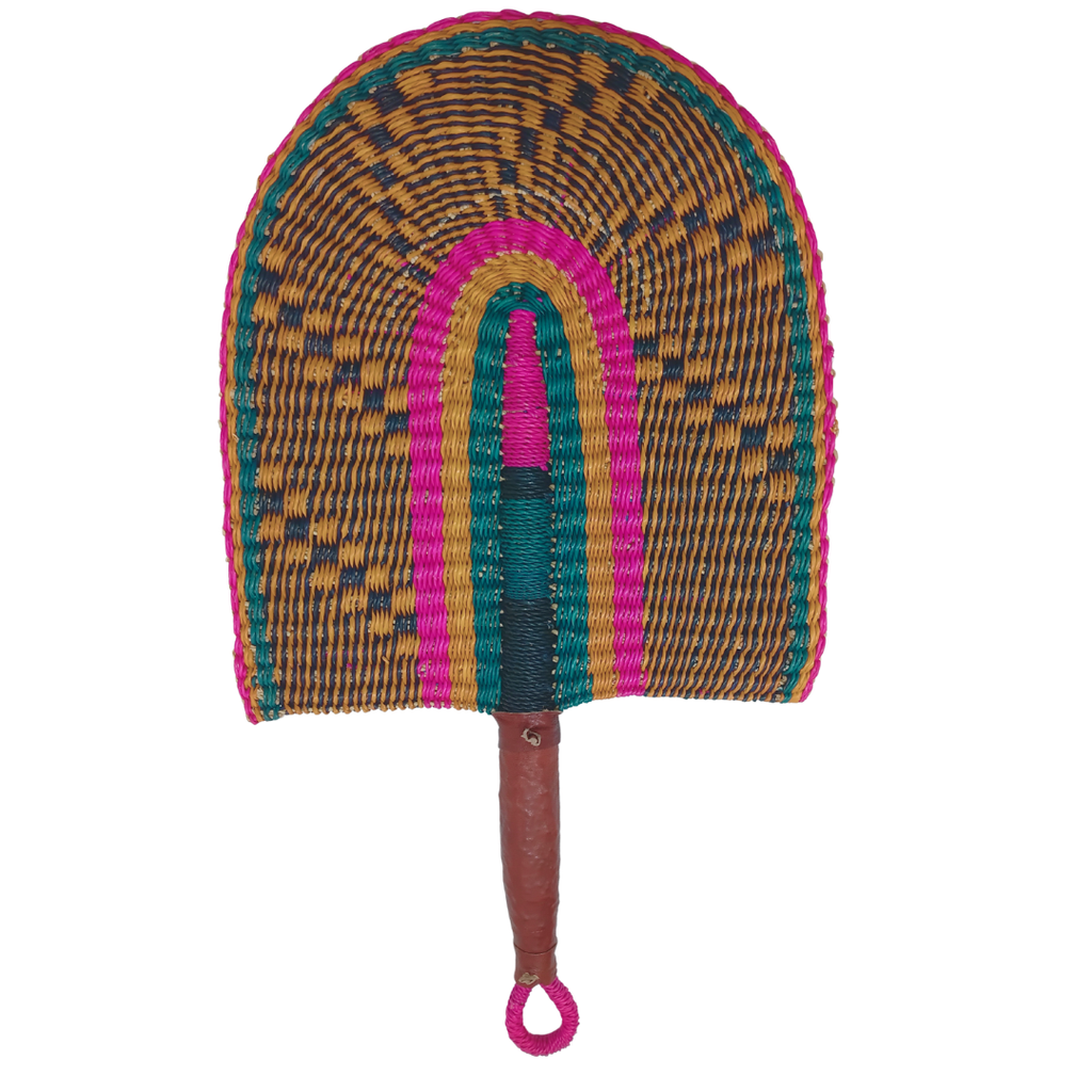 Colourful Handmade Bolga Fan