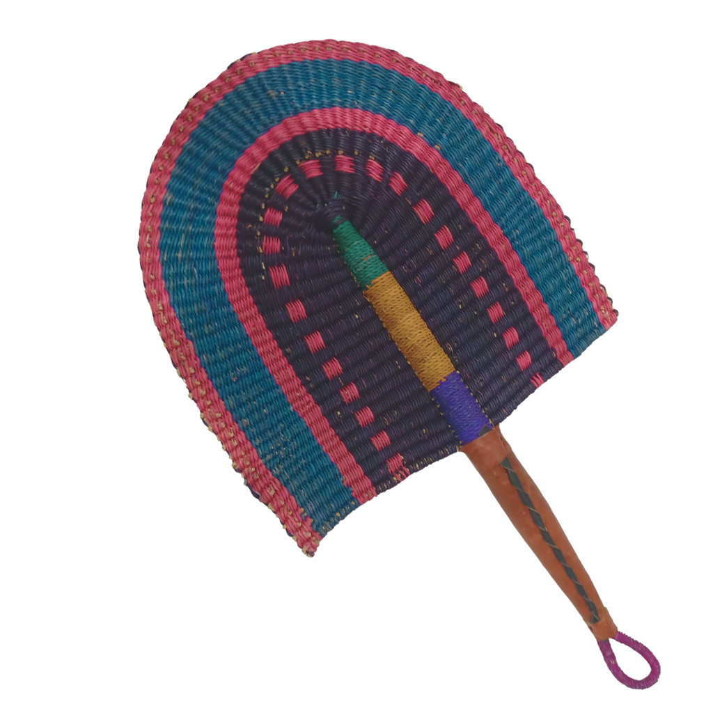 Colourful Handmade Bolga Fan