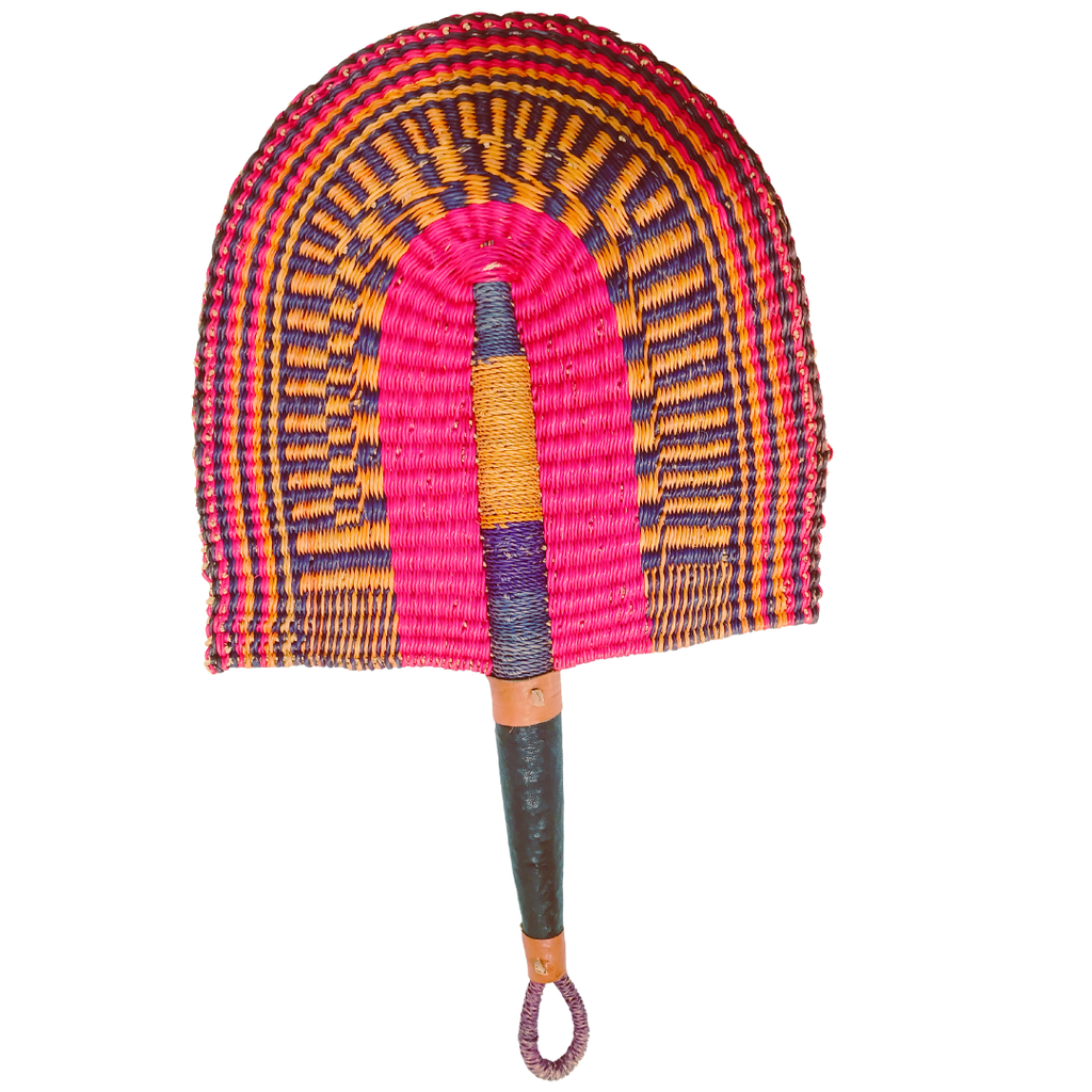 Colourful Handmade Bolga Fan