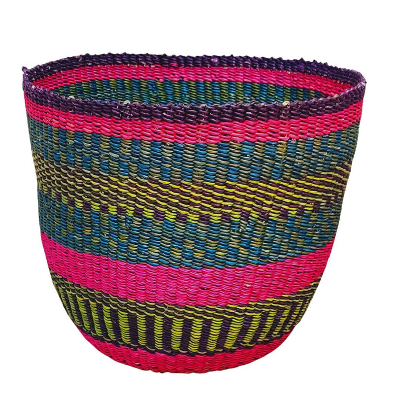 Hot Pink  Bolga Plant Basket