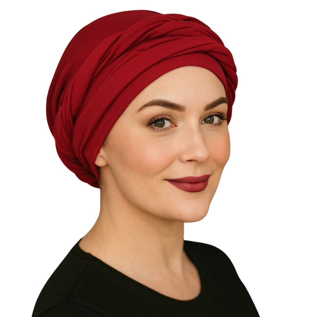 Satin Lined Chemo Turban – Soft Jersey Headwrap For Hair Loss And Sensitive Scalps