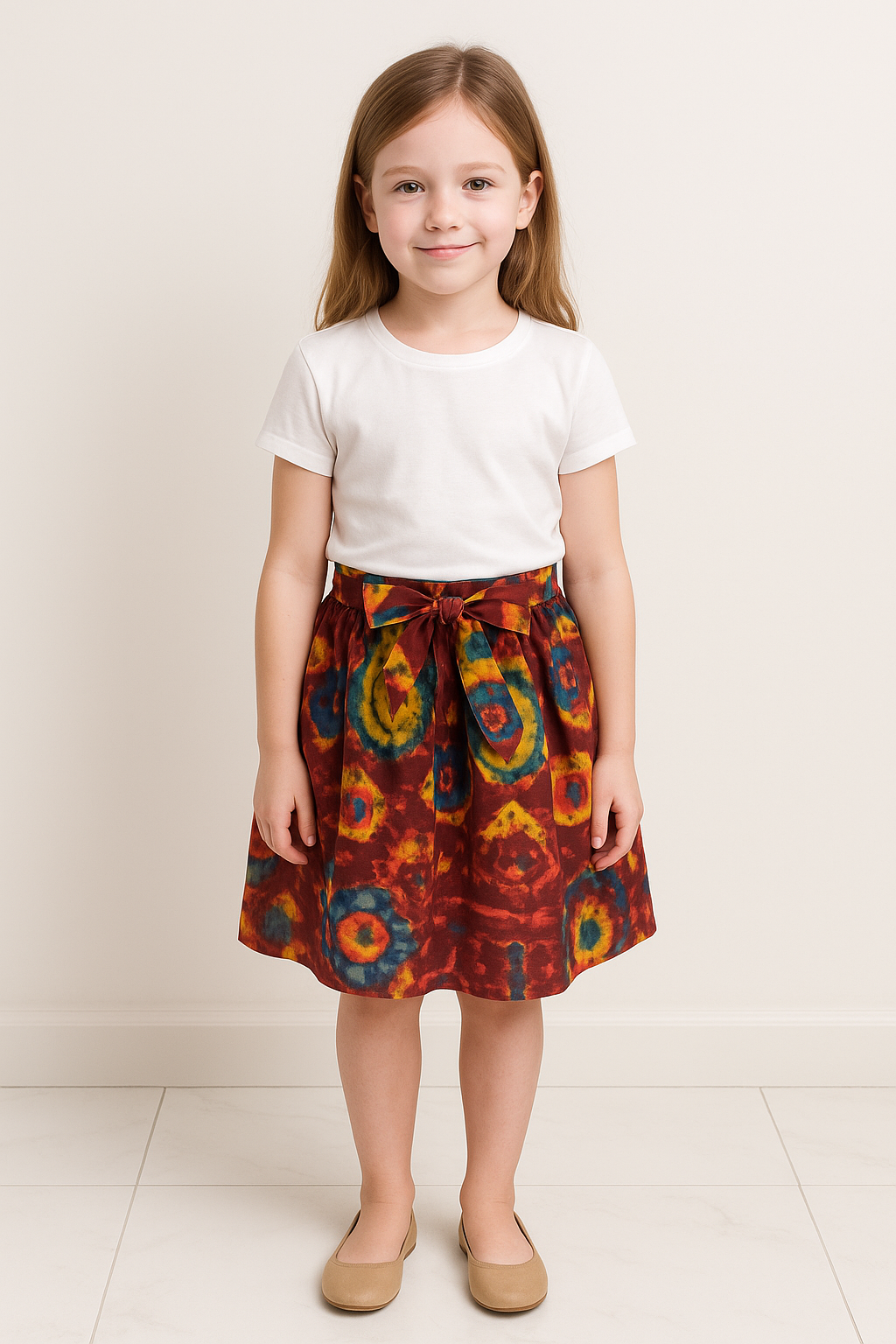 Orange Ankara Skirt