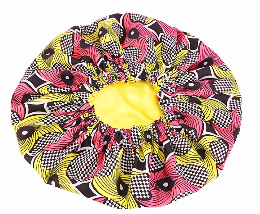 Stylish Satin Bonnet for Women – Silk Lined Sleep Cap, Hair Protection Night Bonnet for Natural Hair, Curly Hair, Braids & Wigs