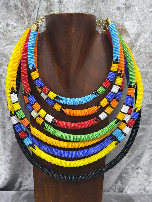 African Beaded Layered Jewelry