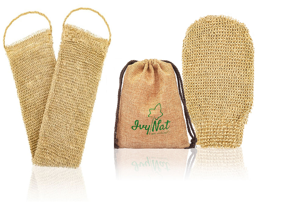 Hemp Back Scrubber & Glove Set