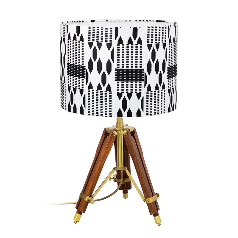 African wax print drum lampshade