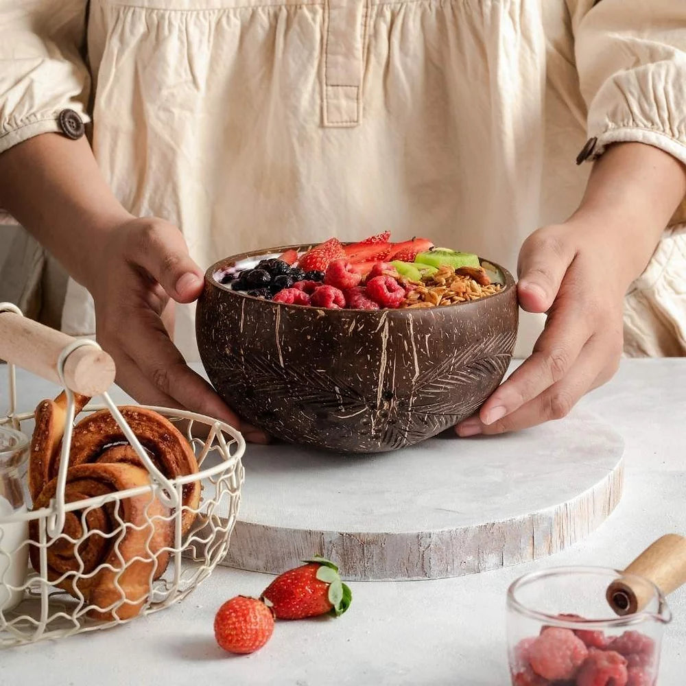 Jungle Culture Eco-friendly Coconut Bowl & Spoon Single Set