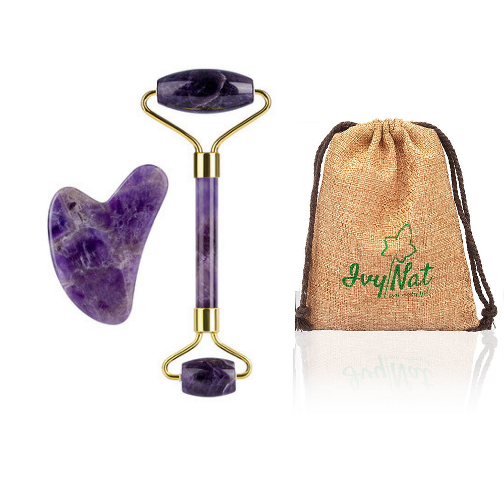 Jade Facial Roller And Gua Sha Set