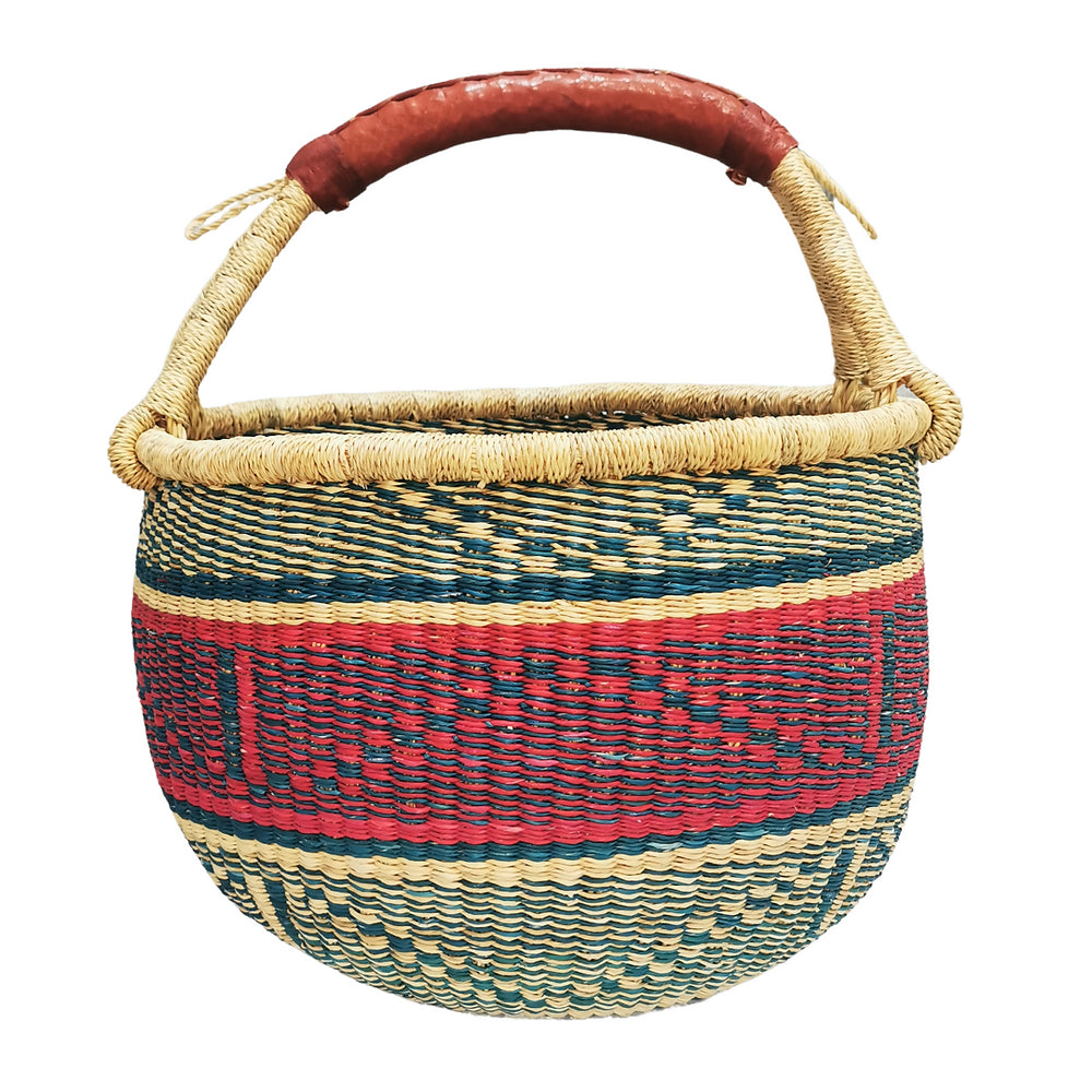 Round Bolga Basket - Medium