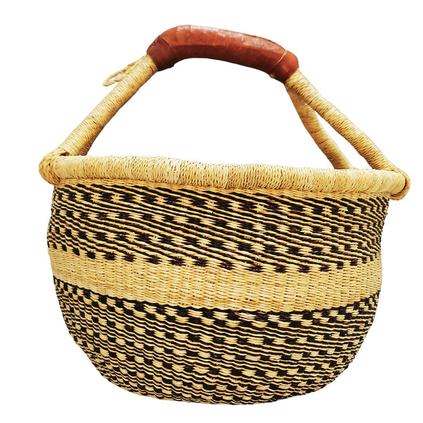 Round Bolga Basket - Medium