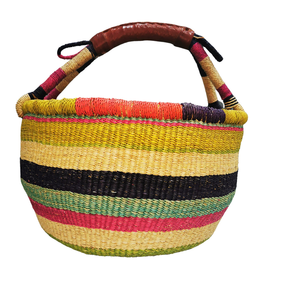 Round Bolga Basket - Medium